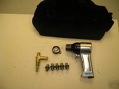 New rivet gun kit limited access w/ 5 rivet sets - 
