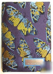Jim thompson silk note pad- purple w/butterflies - nice