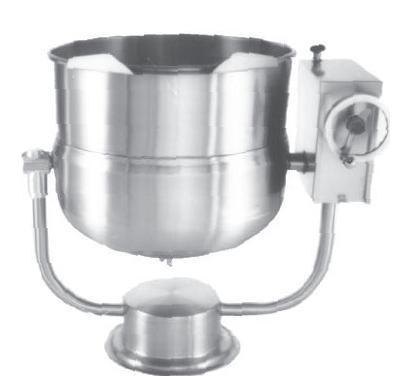New intek direct steam kettle-tilting pedestal-80 gal - 