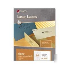 Matte labels, shipping, 2 X4 1/4 , clear (MACML4003) ca