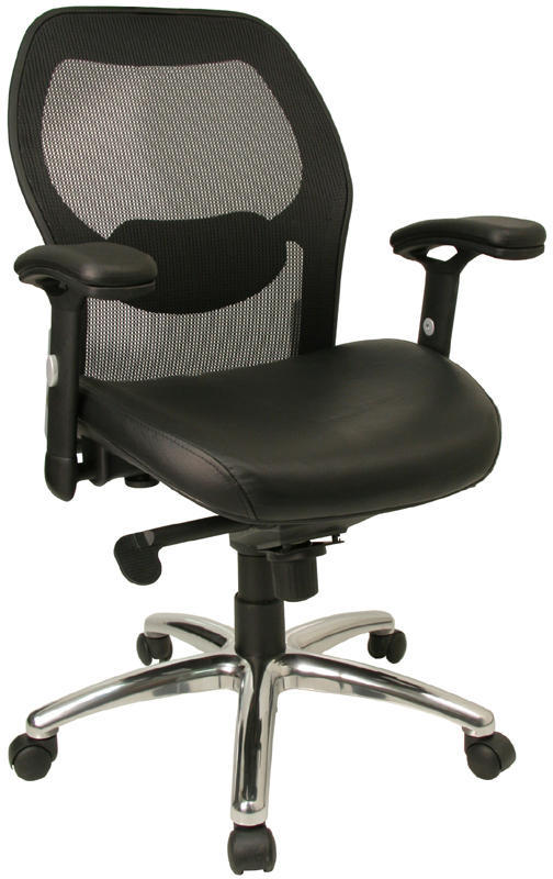 New mesh back leather seat computer office desk chair 