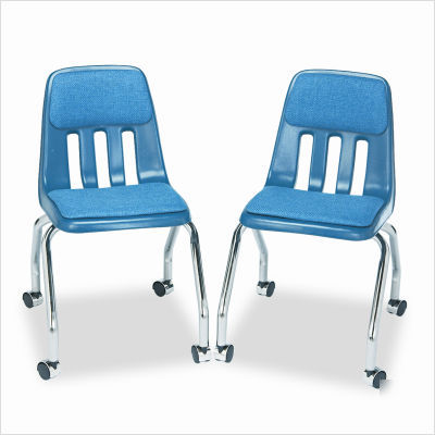 Virco padded teacher's chair, 18-5/8 x 21 x 30, navy
