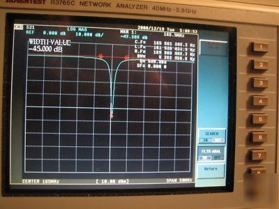 Advantest R3765C vector network analyzer 40MHZ - 3.8GHZ