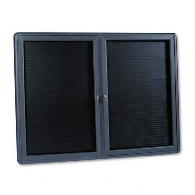 2-door enclosed magnetic directory black, gray frame
