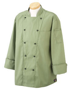 Dickies executive chef coat large 42 olive green unisex