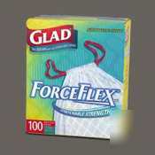 Clorox glad drawstring forceflex tall kitchen bags |1