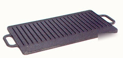 Heavy duty cast iron griddle 9-1/2 x 17-1/2