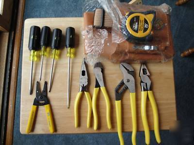 New ideal electrician 10 pc. tool set kit pouch brand 