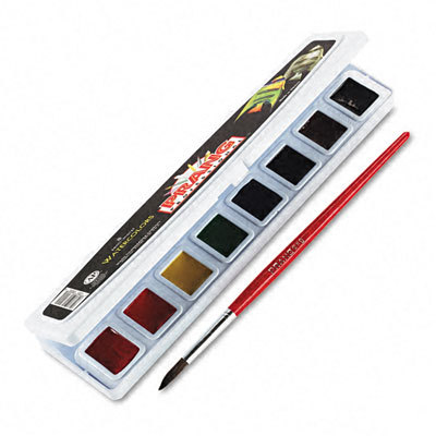 Professional watercolor w/brush 8 assorted colors/set