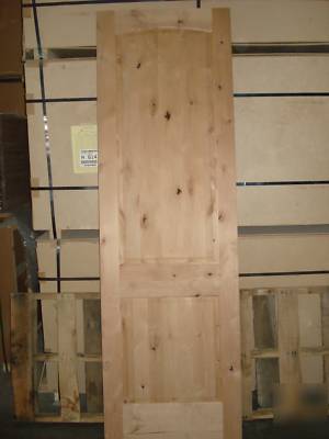 2 panel arch top knotty alder solid core wood door 8'0 