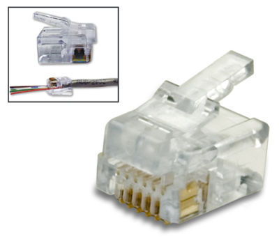 Ez-RJ11 / RJ12 connectors, box/100
