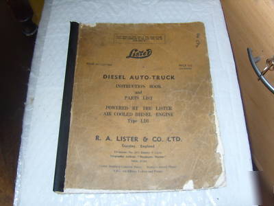 Lister autotruck manual LD1 engines