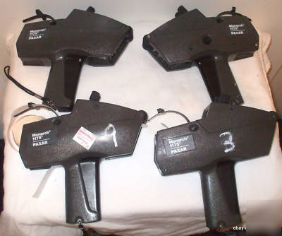 Lot of 4 monarch paxar 3-line label guns mdl 1175 used
