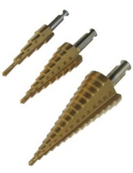 3PC professional hss large step drill set*lowest price*