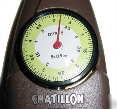 Chatillon force gauge dpp-5, 5 x 0.5 lbs. with case 