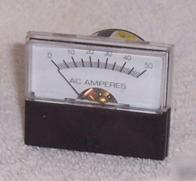 Crompton analog ac ammeter, 0-50ACA, 1 1/2