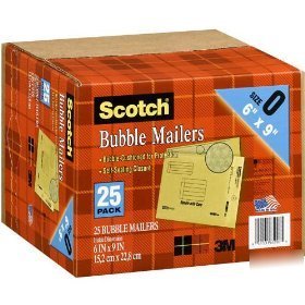 3M scotch bubble mailers envelope #0 6
