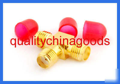 50X sma three female adapter connector goldplated #0704