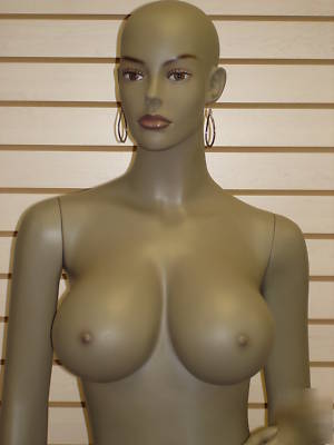 Brown black busty female mannequin sy-0102 / with wig