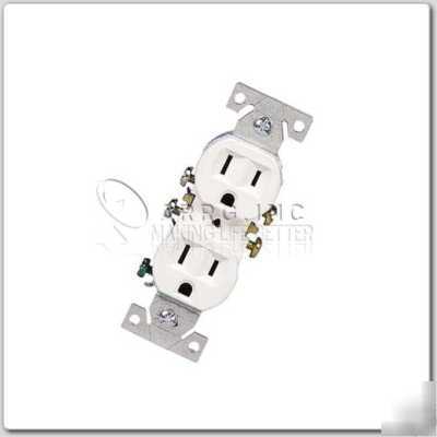 Lot 50 contractor white 15A standard outlet receptacle
