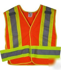 New public service safety vest ansi 207-2006 tear away