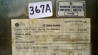Stainless ge THN3361SS 30 amp disconnect safety switch