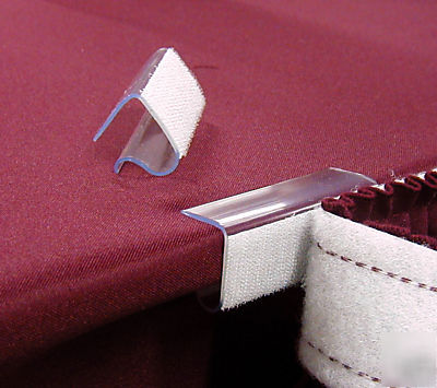 Standard table skirting clips with velcroÂ®