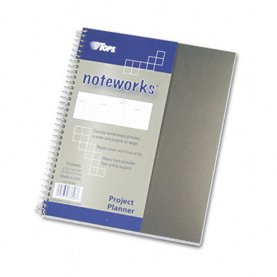 Tops business forms noteworks project planner w/ cover