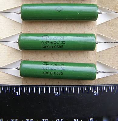0.47UF +/-5% 400V pio capacitors K75-24 nos lot of 8