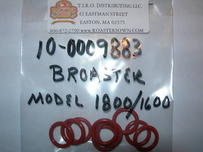 10-broaster filter o-rings MOD1600 or 1800 red silicone