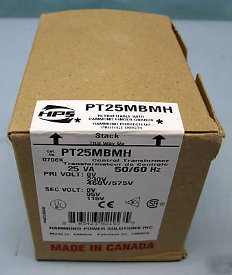 Hammond PT25MBMH 25W control transformer 0.22A