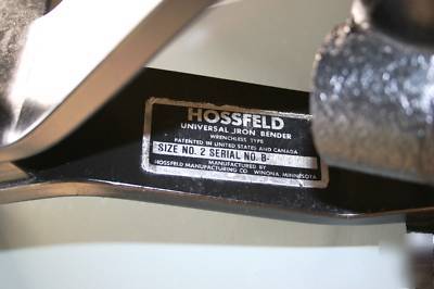 Hossfeld bender model no 2 tube and pipe bender