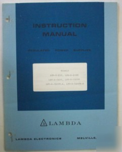 Lambda lxd-d-152.. instruction manual - $5 shipping 