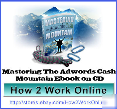 Mastering the adwords cash mountain on cd