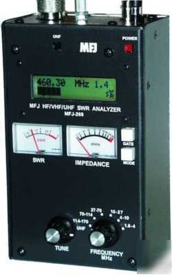 Mfj 269 hf/vhf/uhf swr analyzer, counter batt.& charge