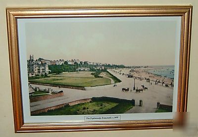 The esplanade exmouth stylish framed victorian picture 