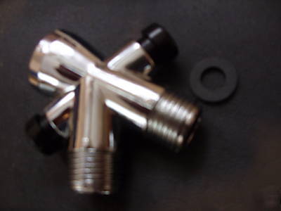 Metal shower diverter valve push button chrome 1/2