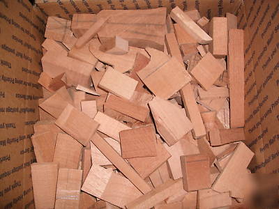 Large flat rate box full of spanish cedar wood scrap