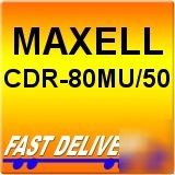 Maxell cdr 80MU 50 cd r 80 music pack 32X spindle 700MB