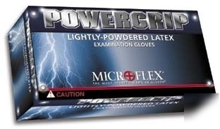 Microflex powergrip lightly-powdered latex : pg-199-l