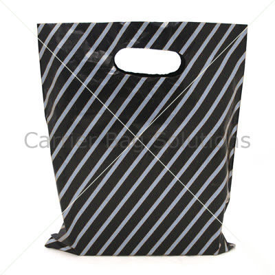 300 black and silver plastic carrier bags - 15
