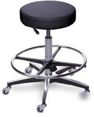 Bio fit lab stool with chrome-plated finish, biofit