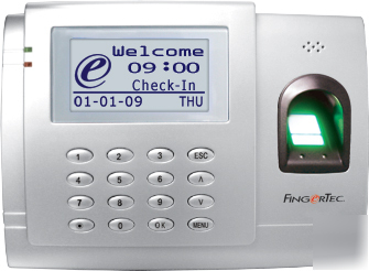 Fingertec AC102 fingerprint reader time clock with usb
