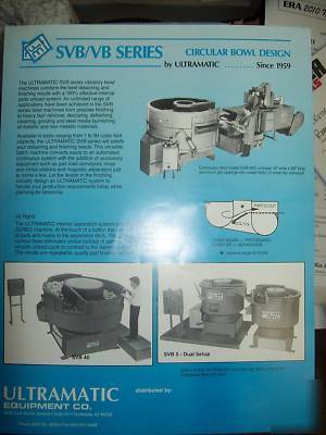 Ultramatic vibratory deburring machine 7CF w/extras