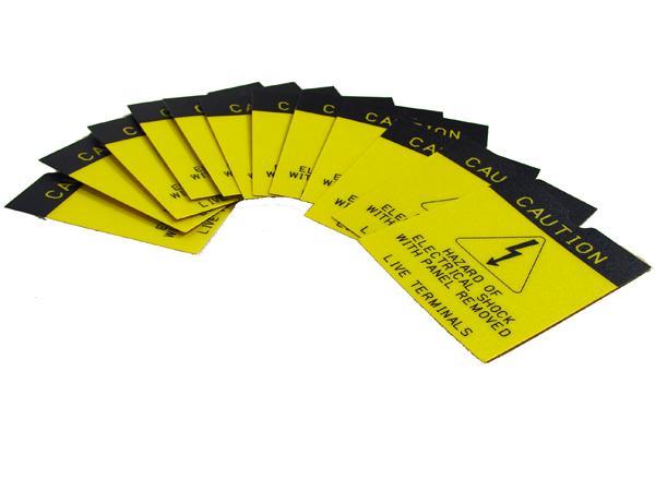3M caution electrical shock warning sticker 12 pack