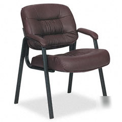 Office star 93 series leather visitors chair with loop
