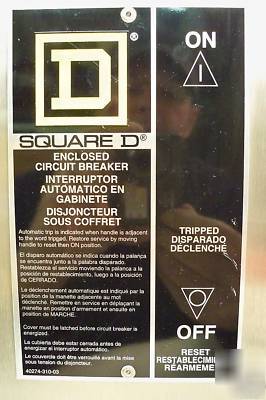 Square d stainless FA100DS w/ FAL360201212 20A breaker