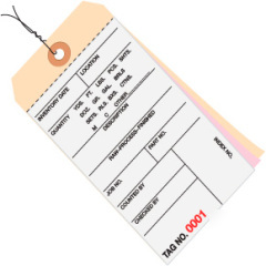 Shoplet select inventory tags 3 part carbonless 8 pr