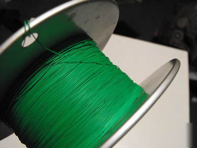 Spool kynar green wire .004 dia. silver coated copper