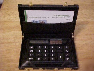 Business card holder mini calculator briefcase dadgift
